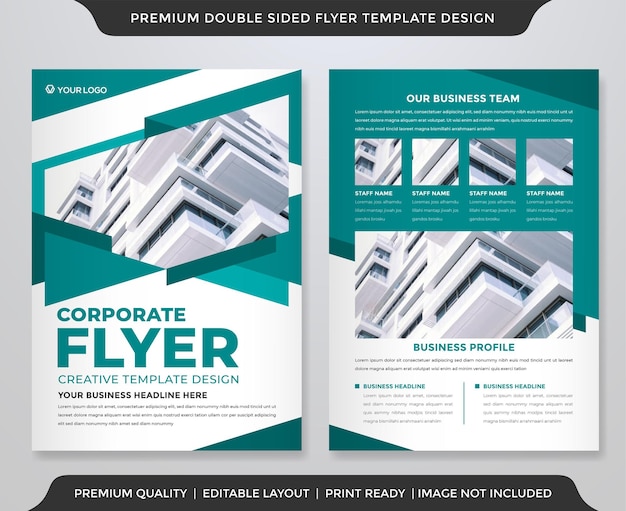 business flyer template with minimalist and modern style