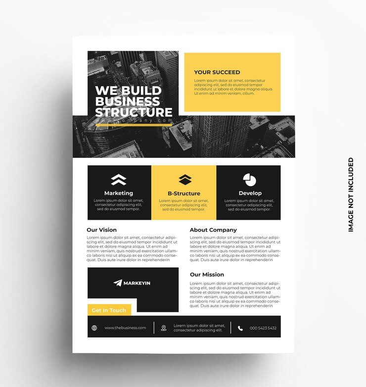 Business flyer template   with photo  