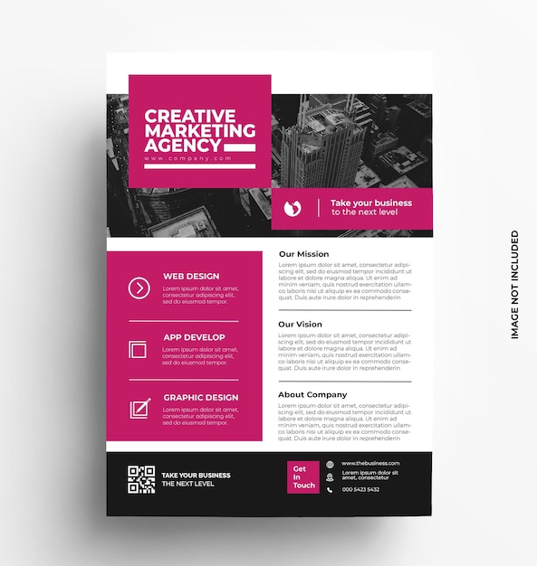 Business flyer template   with photo  