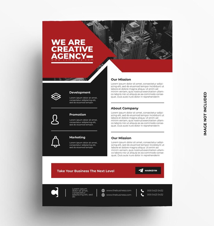 Business flyer template   with photo  