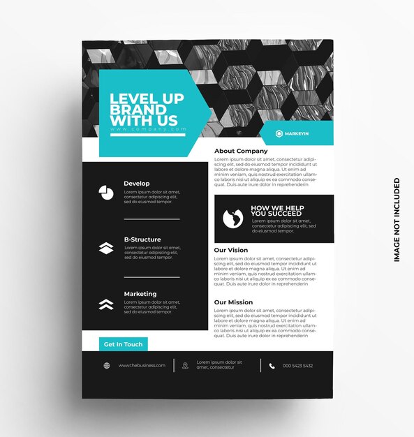 Business flyer template   with photo