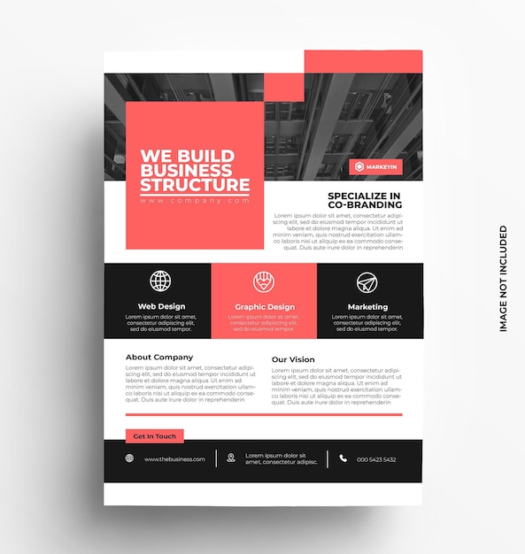 Business flyer template   with photo  