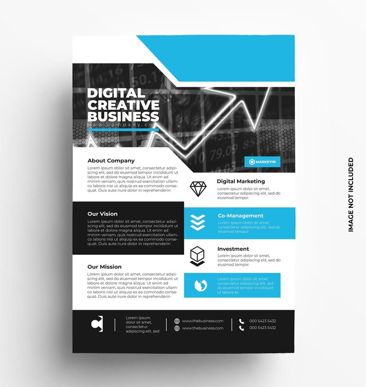 Business flyer template   with photo  