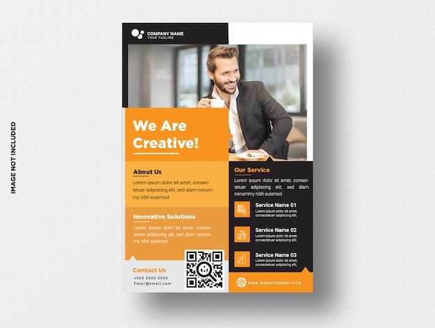 Business flyer template. 