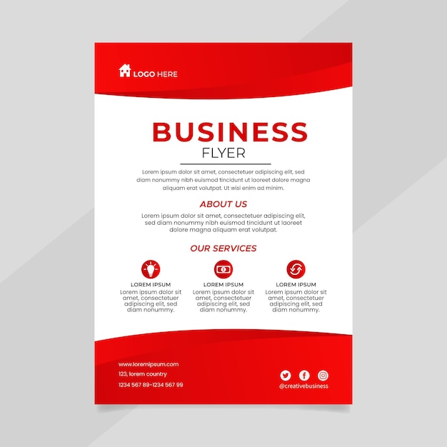 Vector business flyer template