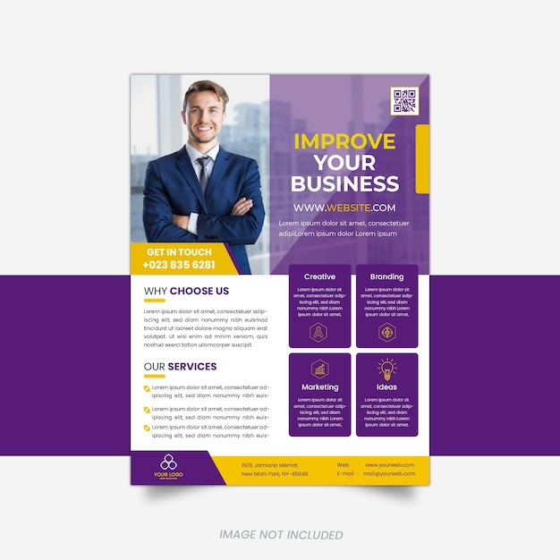 Vector business flyer template