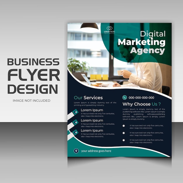 Vector business flyer template