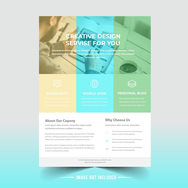 Vector business flyer template