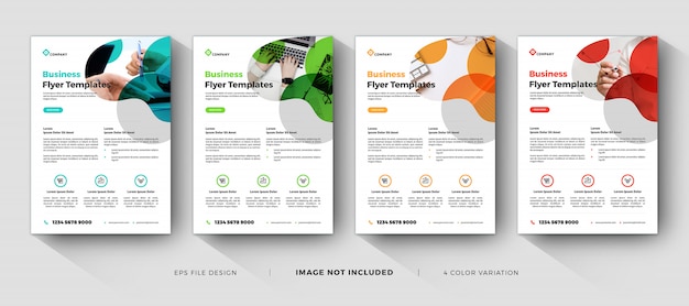 Vector business flyer templates with minimal design