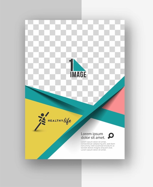 Business flyer with space of image and logo.