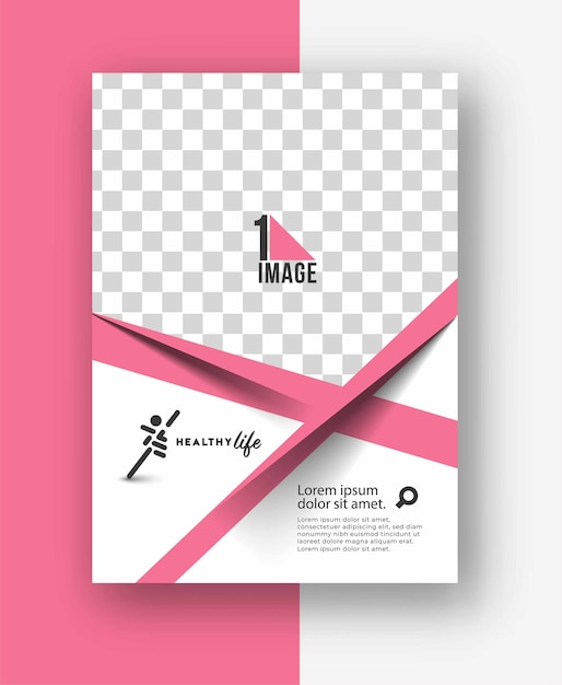 Business flyer with space of image and logo. 