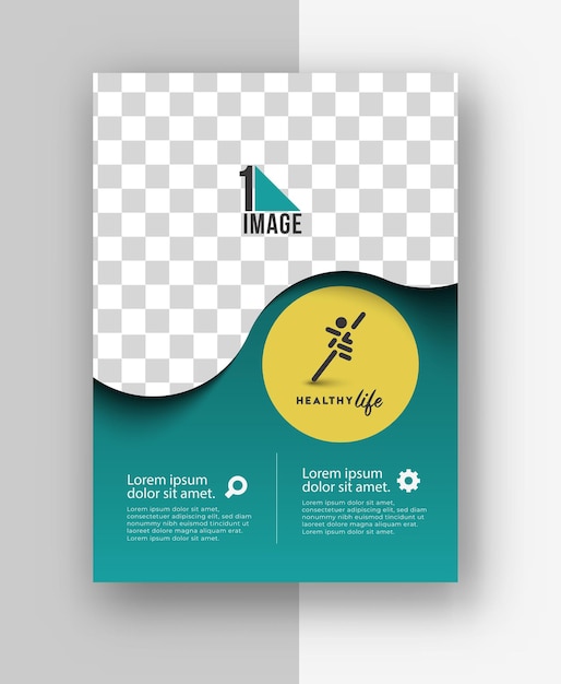 Business flyer with space of image and logo.