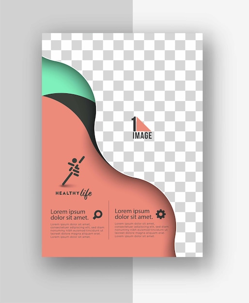 Business flyer with space of image and logo.