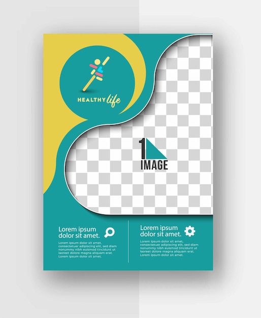 Business flyer with space of image and logo.