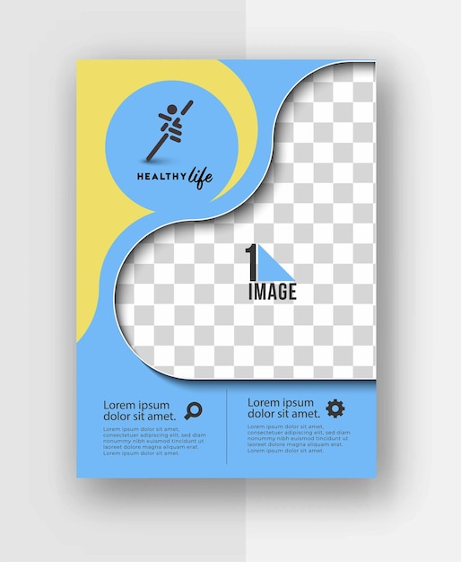 Business flyer with space of image and logo.  