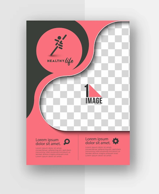 Business flyer with space of image and logo.