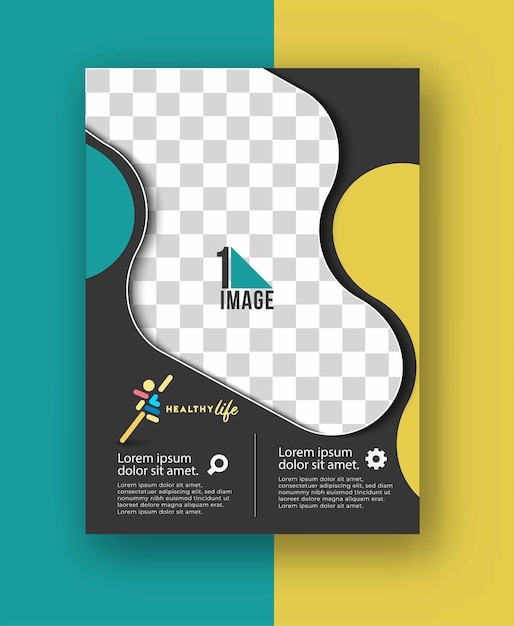 Business flyer with space of image and logo.