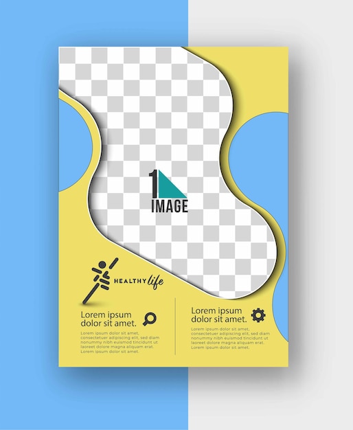 Business flyer with space of image and logo.