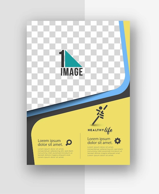 Business flyer with space of image and logo.