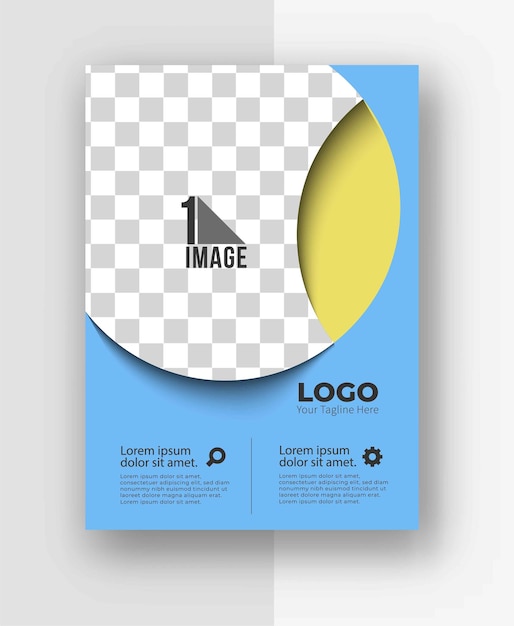 Business flyer with space of image and logo.