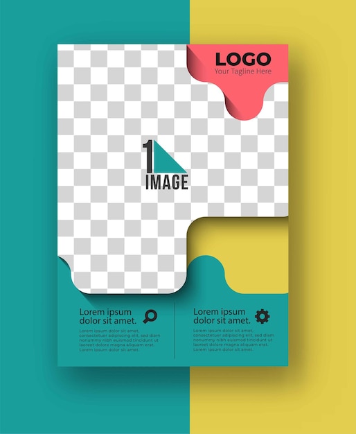 Business flyer with space of image and logo.