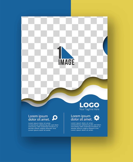 Business flyer with space of image and logo.