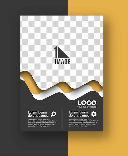 Business flyer with space of image and logo.