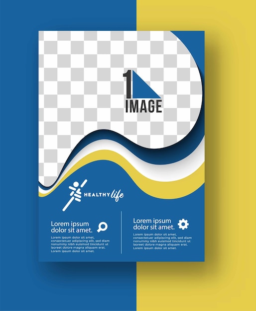 Business flyer with space of image and logo