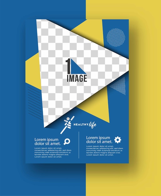 Business flyer with space of image and logo.  