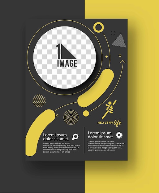 Business flyer with space of image and logo.