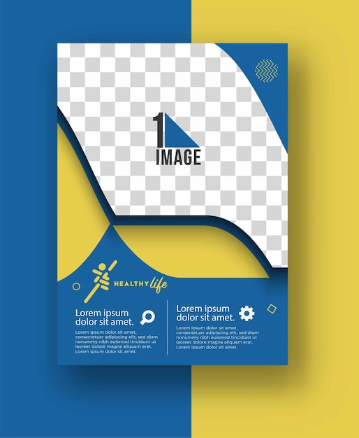 Business flyer with space of image and logo.  