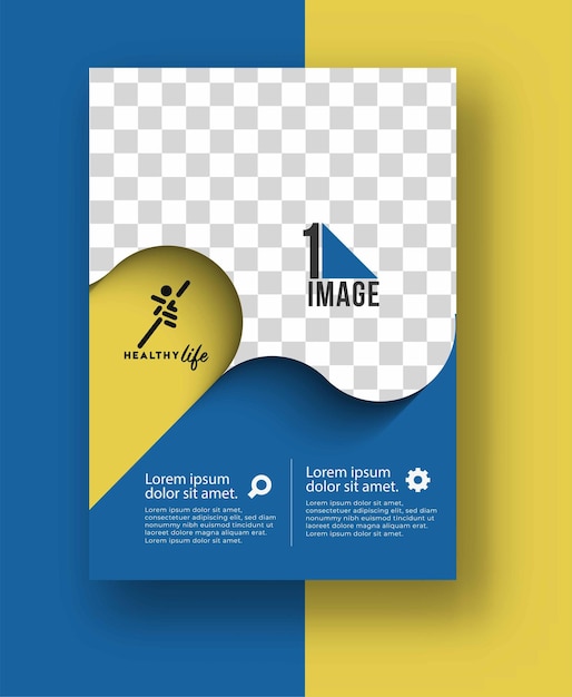 Business flyer with space of image and logo