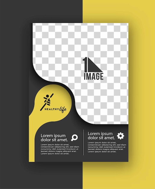 Business flyer with space of image and logo.