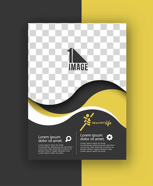 Business flyer with space of image and logo. 