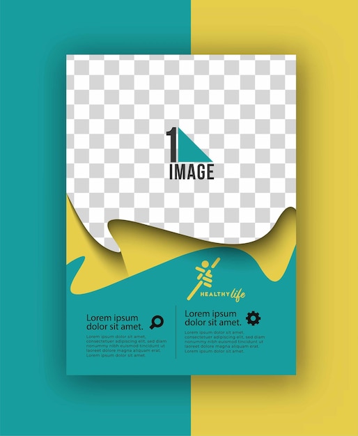 business flyer with space of image and logo. 
