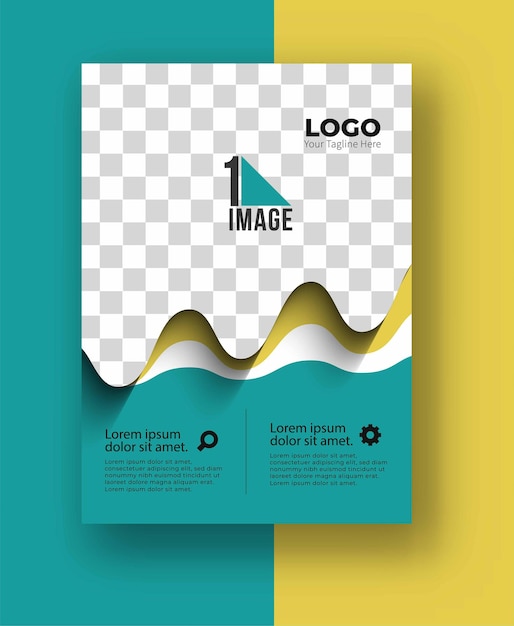 Business flyer with space of image and logo. 