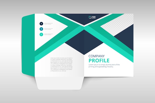 Vector business folder design for files