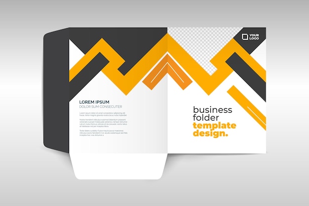 Vector business folder design for files