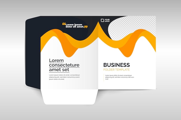 Vector business folder design for files