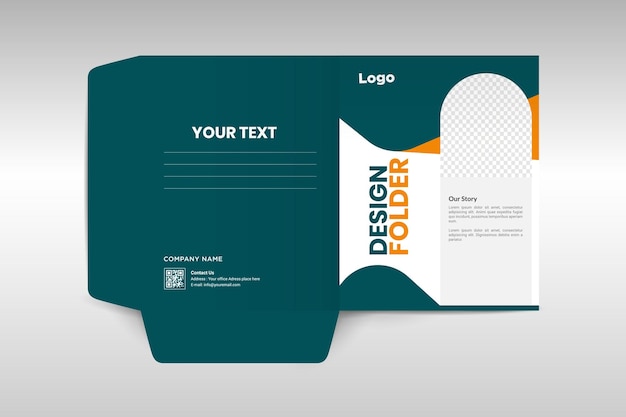 Vector business folder design for files