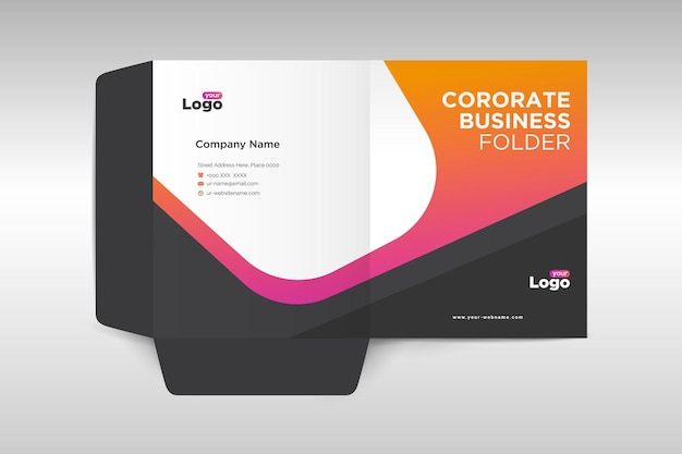 Business folder design template