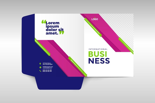 Vector business folder design