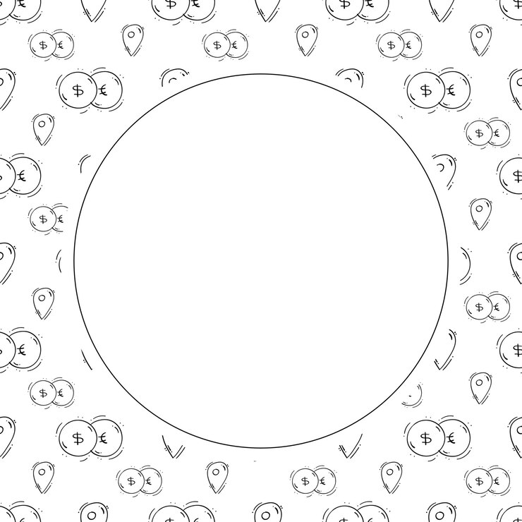 Vector business frame doodle startup circle frame business background