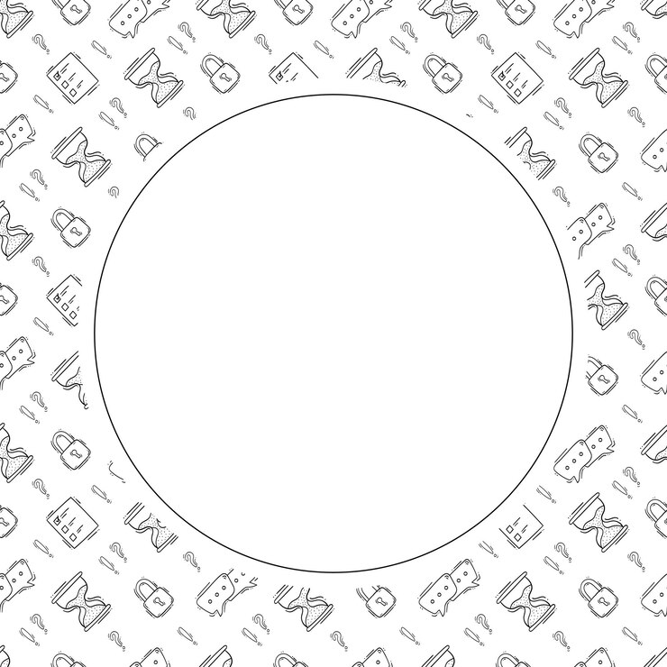 Vector business frame doodle startup circle frame business background