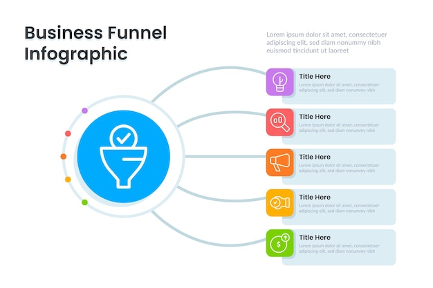 비즈니스 퍼널 인포 그래픽 템플릿