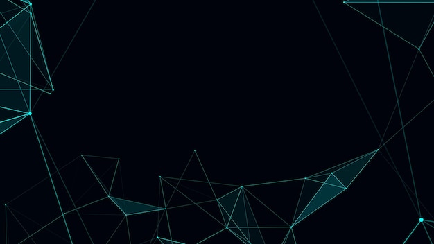 Business futuristische achtergrond Netwerkverbindingsstructuur cyberspace met bewegende deeltjes Abstract cybersecurity achtergrond