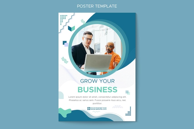 Business geometric poster template