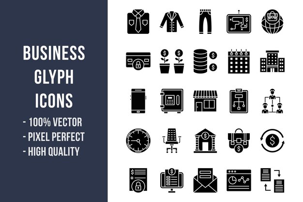 Business Glyph Icons