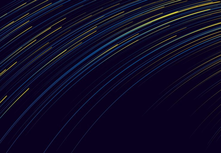 Vector business graph of growth and falling profits speed lines composed of glowing backgrounds