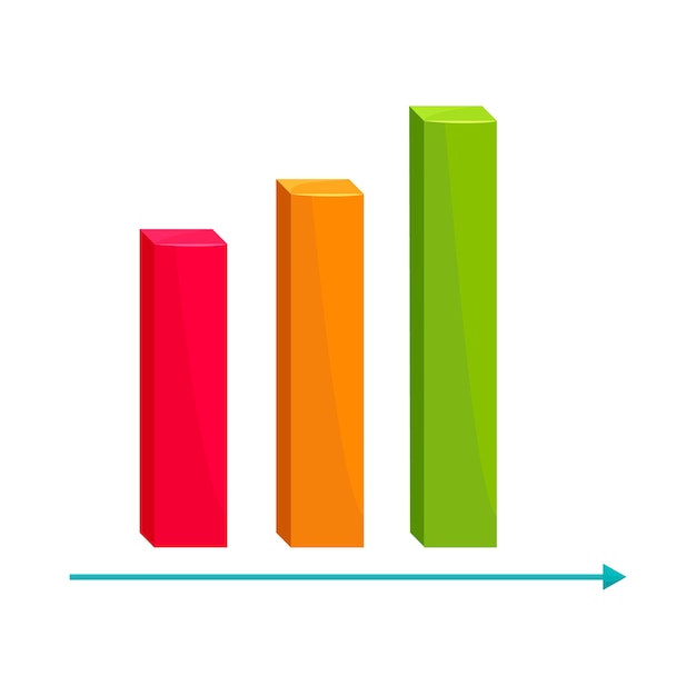 Vettore icona di grafico aziendale in stile cartone animato su sfondo bianco